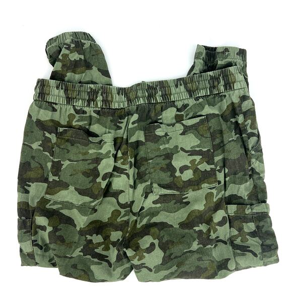 Old Navy Womens Linen Blend Camo Cargo Utility Drawstring Jogger Pants Size XL - Picture 3 of 9